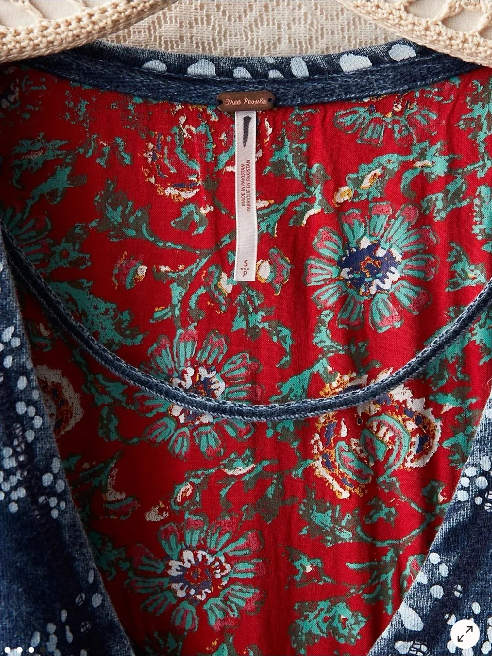 Free People Indigo Heavyweight Poncho Size Small
